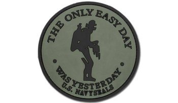Naszywka 3D - The only easy day Navy Seals - Zielony OD FOSTEX