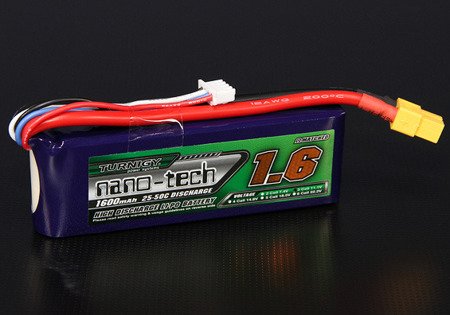 Akumulator LiPo Turnigy/NanoTech 11,1V 1600mAh 25/50C XT60/T-connect