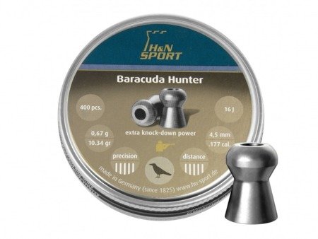 Śrut diabolo H&N Baracuda Hunter 4,5mm 400 szt.